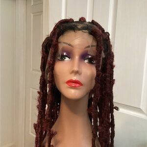Wig Lace Front Butterfly Locks in Red Ombre’ 44 Inches